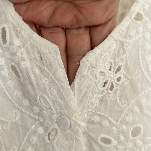 NWT JOHNNY WAS Maurice Eyelet Flounce Dress - Picture 7 of 9